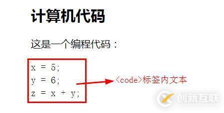 html計算機代碼元素是什么