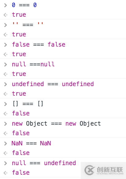 JavaScript中三個(gè)等號(hào)和兩個(gè)等號(hào)的示例分析