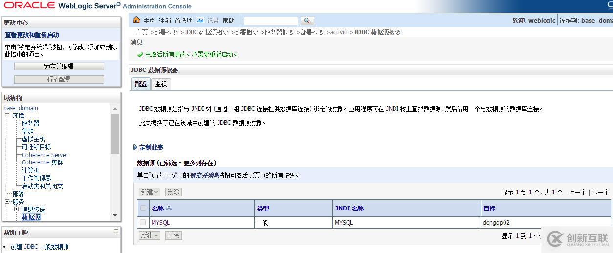 WebLogic中怎么通過數(shù)據(jù)庫配置Session共享