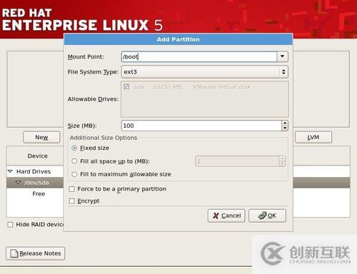 紅帽RedHat Linux5系統(tǒng)的安裝教程