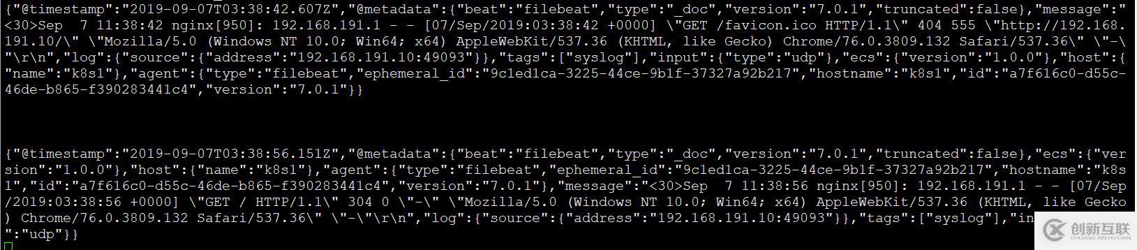 filebeat采集docker的syslog日志