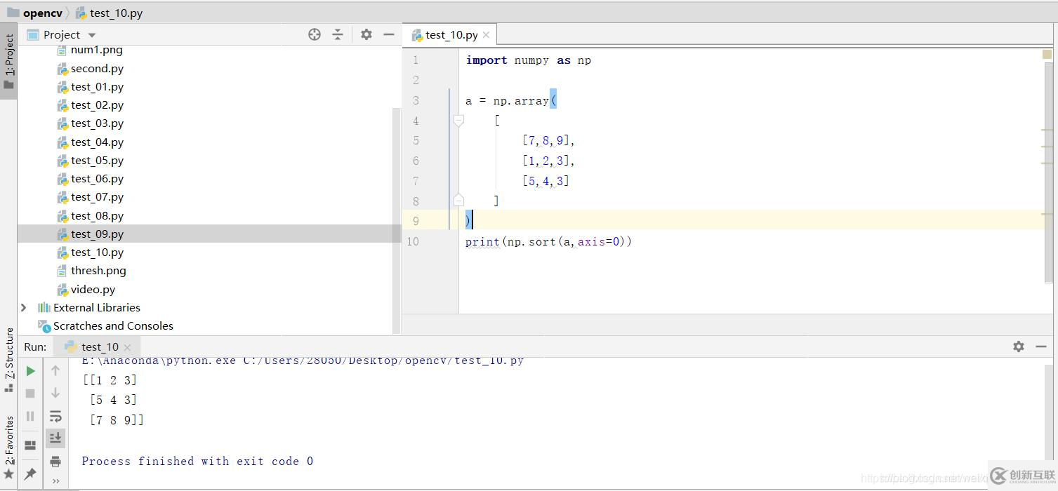 np.sort()函數(shù)的作用是什么