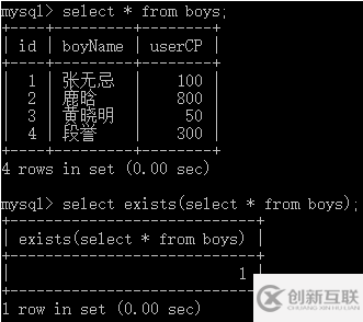 如何理解mysql中的union limit exists關鍵字