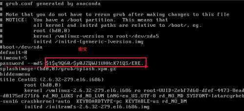 grub啟動(dòng)程序設(shè)置加密 虛擬機(jī)vmware8.0.4 CentOS 6.3