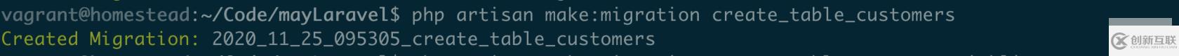 laravel使用命令行結合代碼創(chuàng)建數(shù)據(jù)表的方法