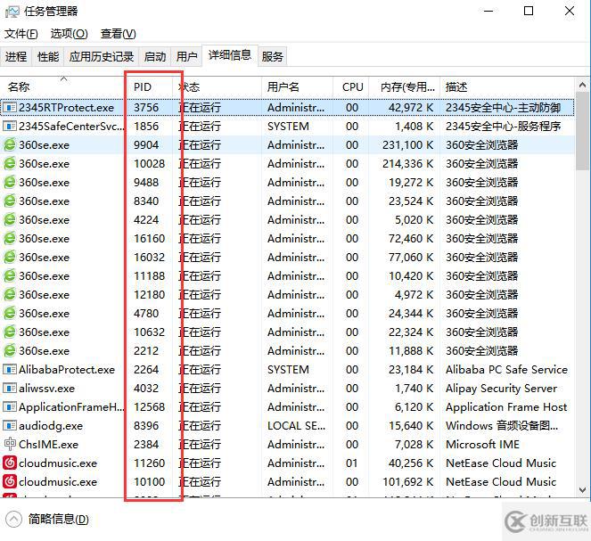 電腦任務(wù)管理器pid如何顯示