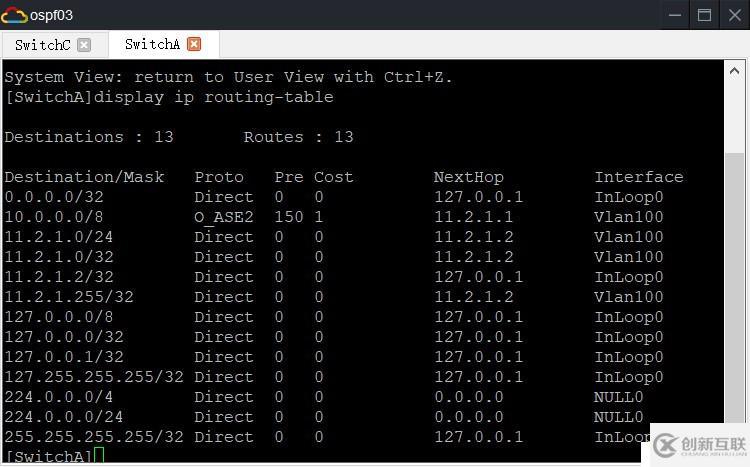 配置OSPF發(fā)布聚合路由