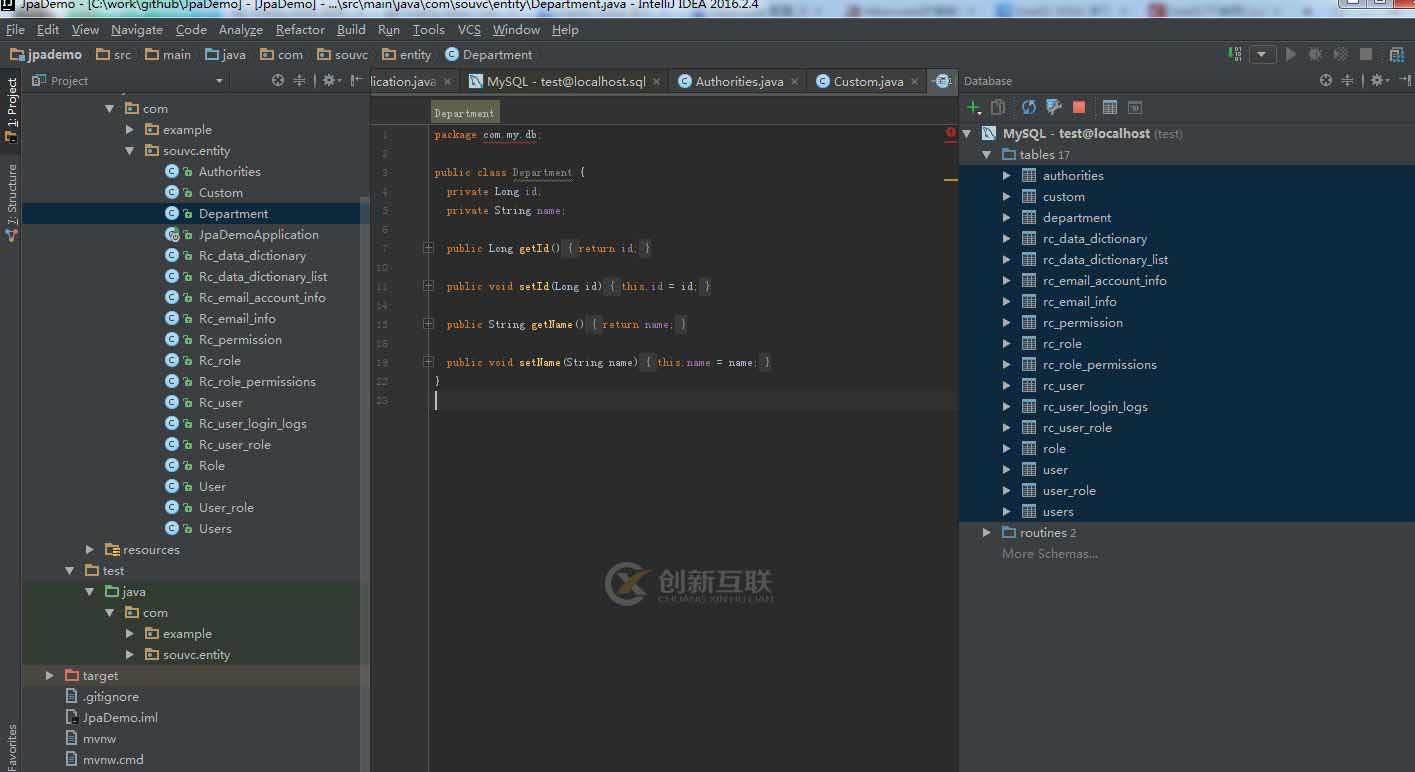 Intellij IDEA怎么通過數(shù)據(jù)庫表生成帶注解的實體類