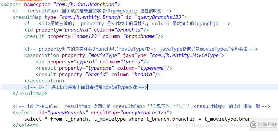 mybatis中resultMap 標(biāo)簽的使用教程