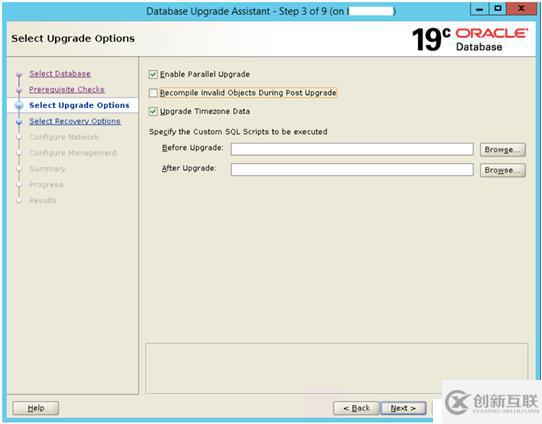 Oracle update to 19c using DBU