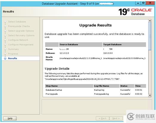 Oracle update to 19c using DBU