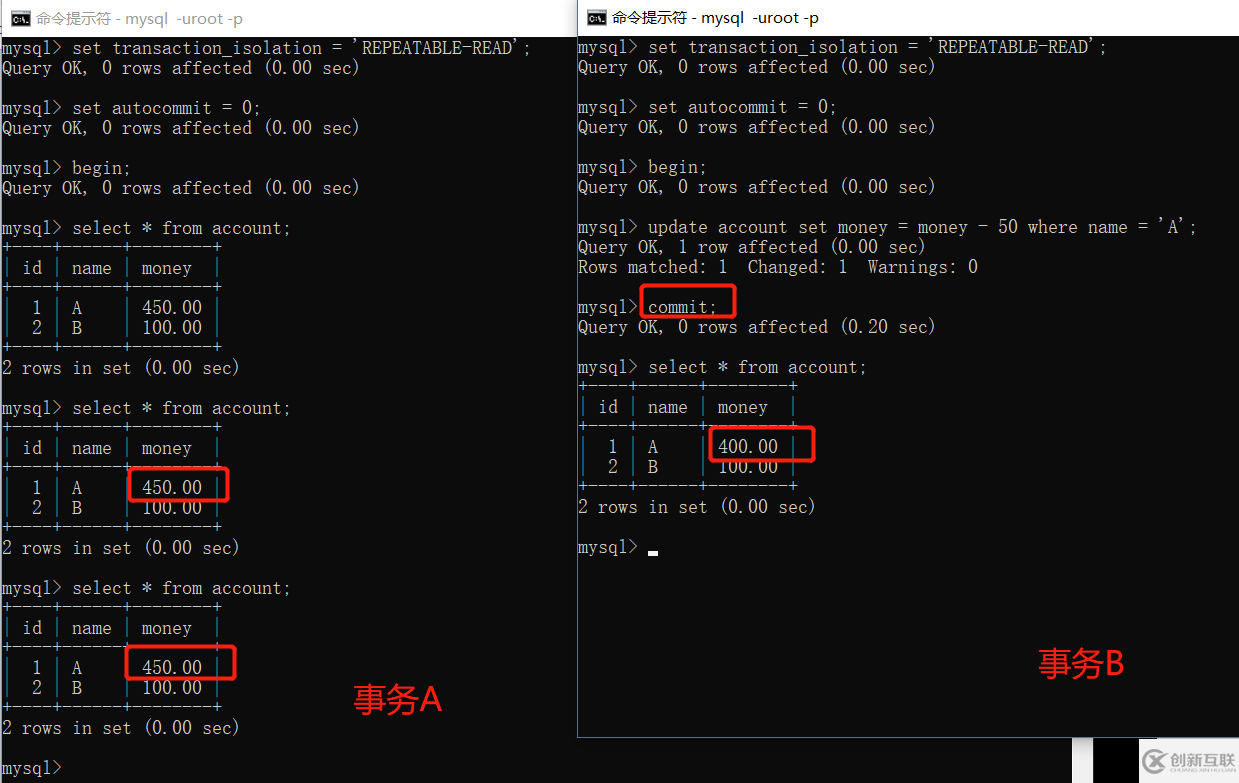 怎么在mysql中實現(xiàn)事務(wù)的隔離級別