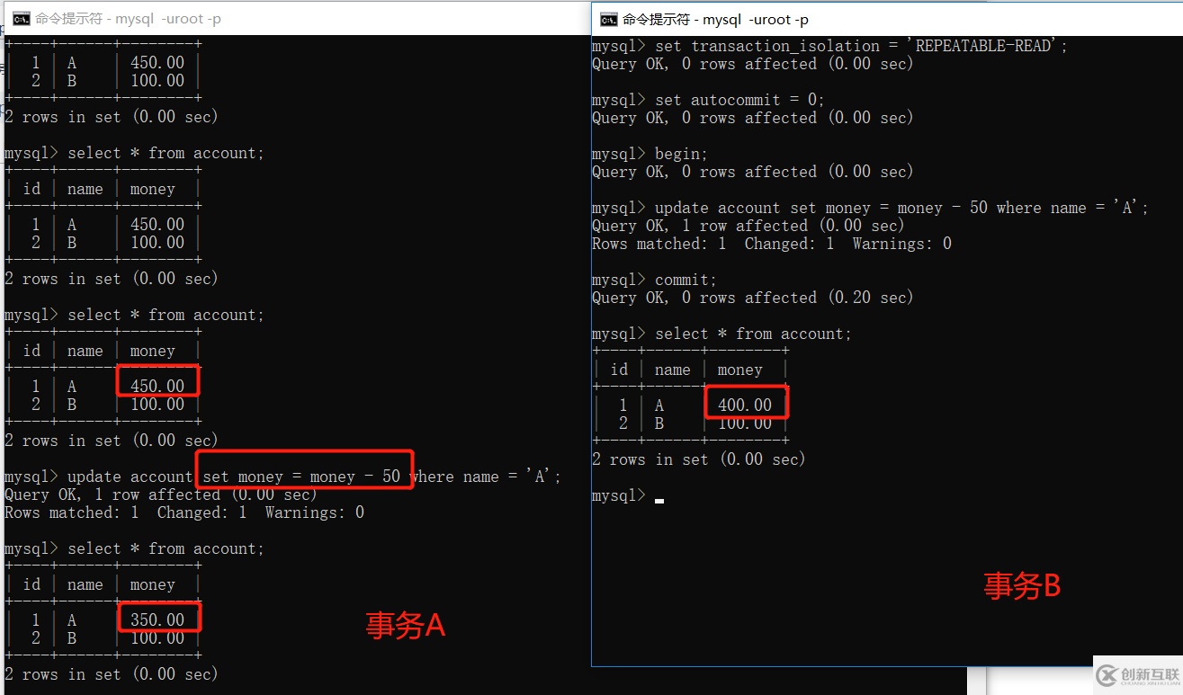 怎么在mysql中實現(xiàn)事務(wù)的隔離級別