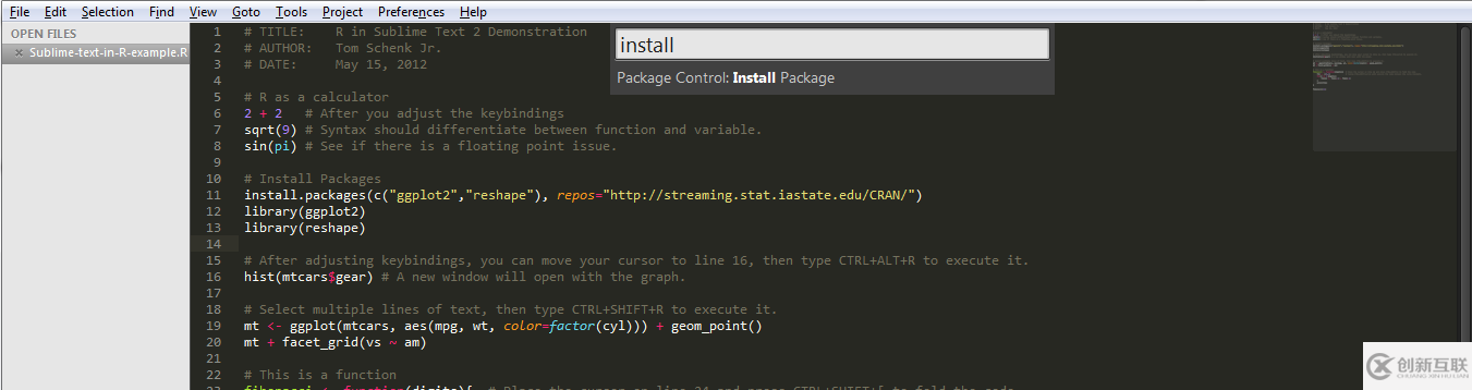Sublime Text 2中如何使用R語(yǔ)言