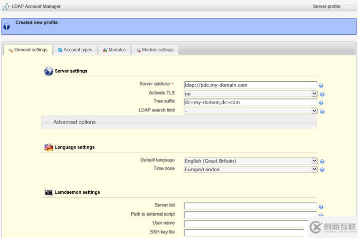 LDAP Account Manager的部署教程