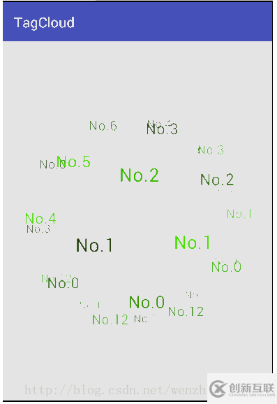 Android實現(xiàn)3D標簽云簡單效果