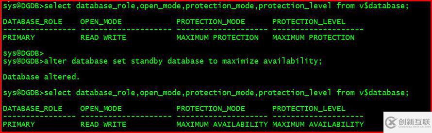 【DataGuard】Oracle DataGuard 數(shù)據(jù)保護模式切換