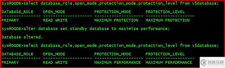 【DataGuard】Oracle DataGuard 數(shù)據(jù)保護模式切換