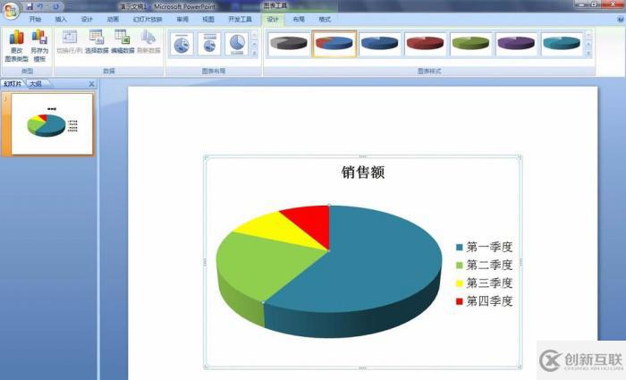 PPT中如何更改餅圖的顏色