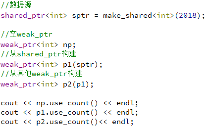 C++11智能指針weak_ptr怎么使用