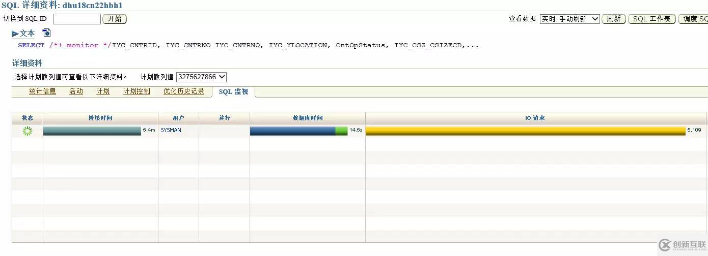 【SQL】Oracle SQL monitor