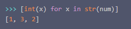 python把int類型轉(zhuǎn)換成列表的方法