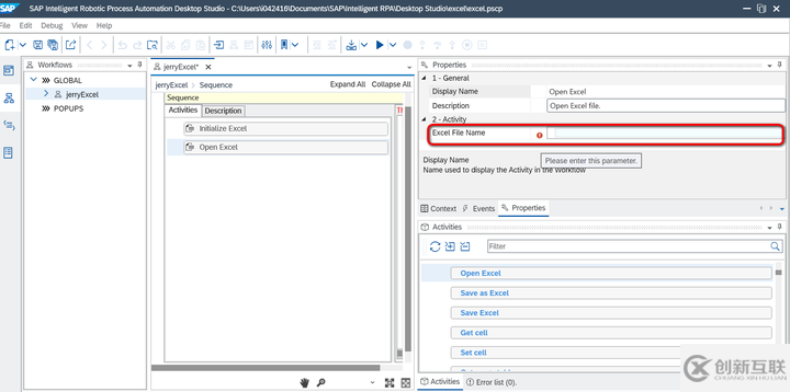 怎么使用SAP Intelligent Robotic Process Automation自動操作Excel