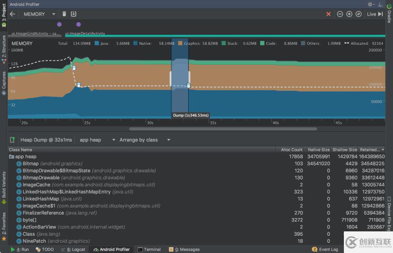 如何使用AndroidProfiler中的cpumemorynetwork分析器