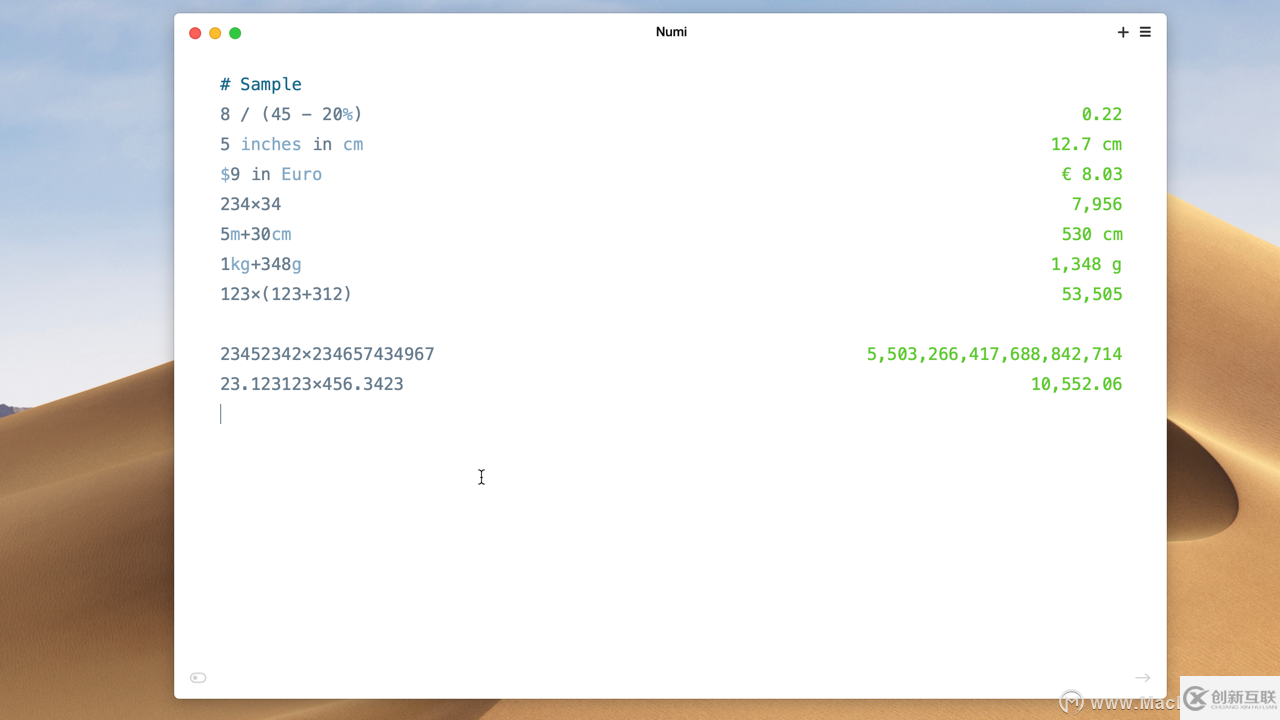 Numi3 for Mac(mini文本計(jì)算器)