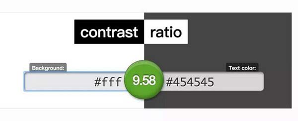網(wǎng)頁(yè)制作時(shí)文字與背景間對(duì)比度的選擇