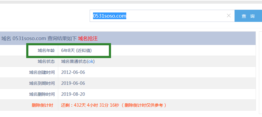 域名時(shí)間是一個(gè)很關(guān)鍵的因素