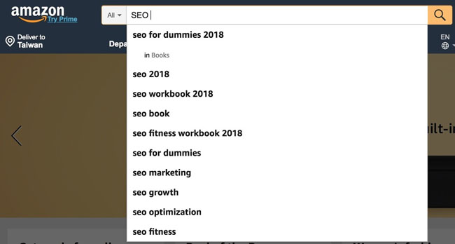 Amazon：建議與產品相關的搜索用字.jpg